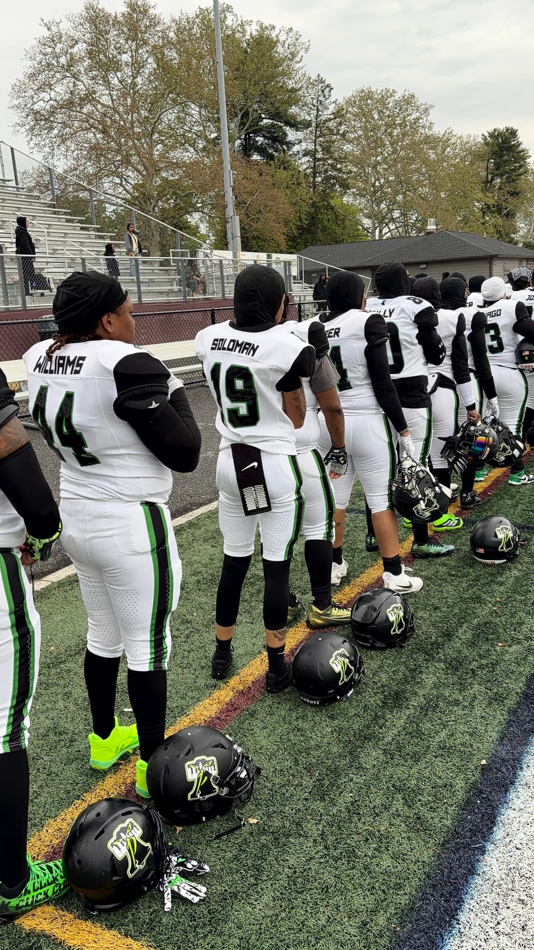 Phantomz team lines up along the sideline